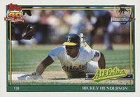 1991 Topps Desert Shield #670 Rickey Henderson Baseball Card