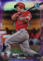 2017 Bowman Chrome #100 Mike Trout Purple Refractor Baseball Card