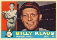 1960 Topps #406 Billy Klaus Baseball Card