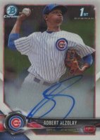 2018 Bowman Prospects Autographs Chrome #AA Adbert Alzolay Baseball Card