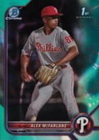2022 Bowman Draft #BDC117 Alex Mcfarlane Chrome-Aqua Lava Refractor Baseball Card