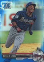 2017 Bowman Draft #BDC39 Ronald Acuna Chrome-Bowman 70th Refractor Baseball Card