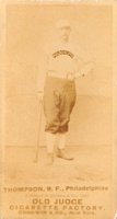 1887 Old Judge #456-4d Sam Thompson Bat in R/hand at side-Philadelphias Baseball Card