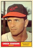 1961 Topps #384 Chuck Essegian Baseball Card