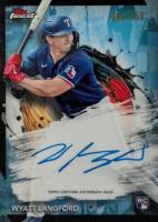 2024 Topps Finest Finest Autographs #FAWL Wyatt Langford Sky Blue Refractor Baseball Card