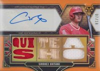 2022 Topps Triple Threads Autograph Relics #SO2 Shohei Ohtani Amethyst Baseball Card