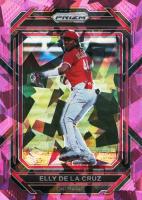 2023 Panini Prizm #92 Elly de La Cruz Pink Ice Baseball Card