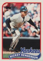 1989 Topps Tiffany #380 Rickey Henderson Baseball Card