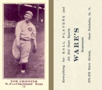1916 Wares #73 Tom Griffith Baseball Card