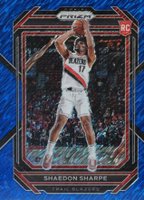 2022 Panini Prizm #250 Shaedon Sharpe Blue Shimmer Fotl Basketball Card