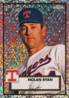 2021 Topps Chrome Platinum Anniversary #606 Nolan Ryan Rose Gold Mini Diamond Refractor Baseball Card
