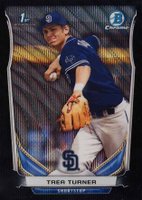 2014 Bowman Draft Picks #CDP10 Trea Turner Chrome-Black Wave Refractor Baseball Card