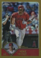 2024 Topps Chrome Lids #38 Mike Trout Gold Refractor Baseball Card