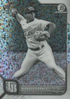 2022 Bowman Chrome #10 Wander Franco Black & White Mini Diamond Refractor Baseball Card