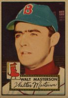 1952 Topps #186g Walt Masterson Gray back Baseball Card