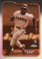 2024 Topps Chrome #201 Jung Hoo Lee Sepia Refractor Baseball Card