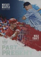 2018 Panini Diamond Kings Past & Present #PP8 Mickey Mantle/Mike Trout Baseball Card