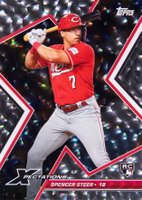 2023 Topps Xpectations #6 Spencer Steer Crackle Baseball Card