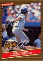 1986 Donruss Highlights #1 Will Clark Baseball Card