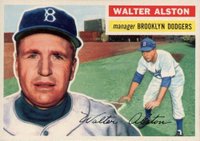 1956 Topps #8g Walter Alston Gray back Baseball Card