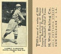1916 Weil Baking Co. #65 Larry Gardner Baseball Card
