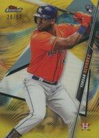 2020 Finest #50 Yordan Alvarez Gold Refractor Baseball Card