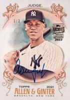 2023 Topps Archives Signature Series #126 Aaron Judge 2021 Allen & Ginter 1/1 Baseball Card