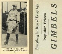 1916 Gimbels #94 Bennie Kauff Baseball Card