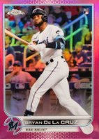2022 Topps Chrome #216 Bryan de La Cruz Pink Refractor Baseball Card