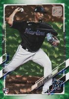 2021 Topps #25 Sixto Sanchez Green Baseball Card