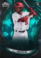 2022 Topps Chrome Black #74 CJ Abrams Green Atomic Refractor Baseball Card