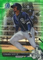 2017 Bowman Chrome Prospects #BCP160 Fernando Tatis Jr. Green Refractor Baseball Card