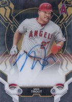 2019 Topps High Tek Autographs #MT Mike Trout Gold Baseball Card