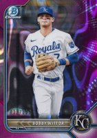 2022 Bowman Chrome Prospects #BCP146 Bobby Witt Jr. Fuchsia Lava Refractor Baseball Card