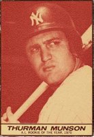 1971 Milk Duds # Thurman Munson Hand Cut Baseball Card