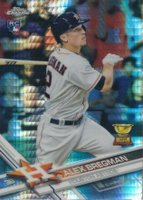2017 Topps Chrome #9 Alex Bregman White Jersey-Prism Refractor Baseball Card