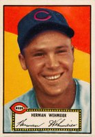 1952 Topps #80b Herman Wehmeier Black Back Baseball Card
