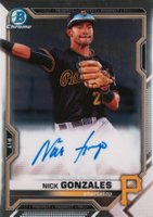 2021 Bowman Chrome Prospect Autographs #CPANG Nick Gonzales Baseball Card