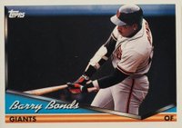 1994 Topps Pre-Production #2 Barry Bonds Horizontal Baseball Card