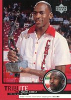 1999 Upper Deck Jordan Tribute #8 Michael Jordan Defensive Player Award Basketball Card