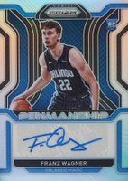 2021 Panini Prizm Rookie Penmanship #RPFRW Franz Wagner Silver Prizm Basketball Card