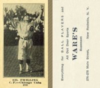 1916 Wares #200 Ed. Zwilling Baseball Card