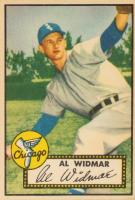 1952 Topps #133g Al Widmar Gray back Baseball Card