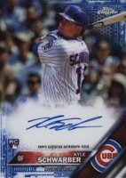 2016 Topps Chrome Rookie Autographs #RA-KSC Kyle Schwarber Blue Refractor Baseball Card