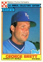 1984 Ralston Purina Hand Cut #13 George Brett Baseball Card