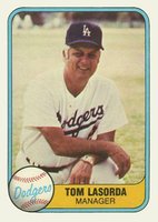 1981 Fleer #116 Tom Lasorda Baseball Card