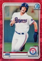 2020 Bowman Draft #BD197 Josh Jung Chrome-Red Refractor Baseball Card