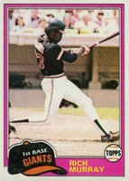 1981 Topps #195 Rich Murray Baseball Card