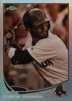 2013 Topps Chrome #92 Dustin Pedroia Sepia Refractor Baseball Card