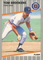 1989 Fleer #130e Tom Brookens (Wrong stats) Mike Heath Stats on Back Baseball Card